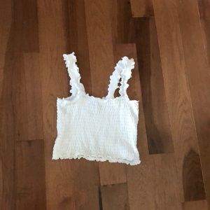 Hollister white cropped tank